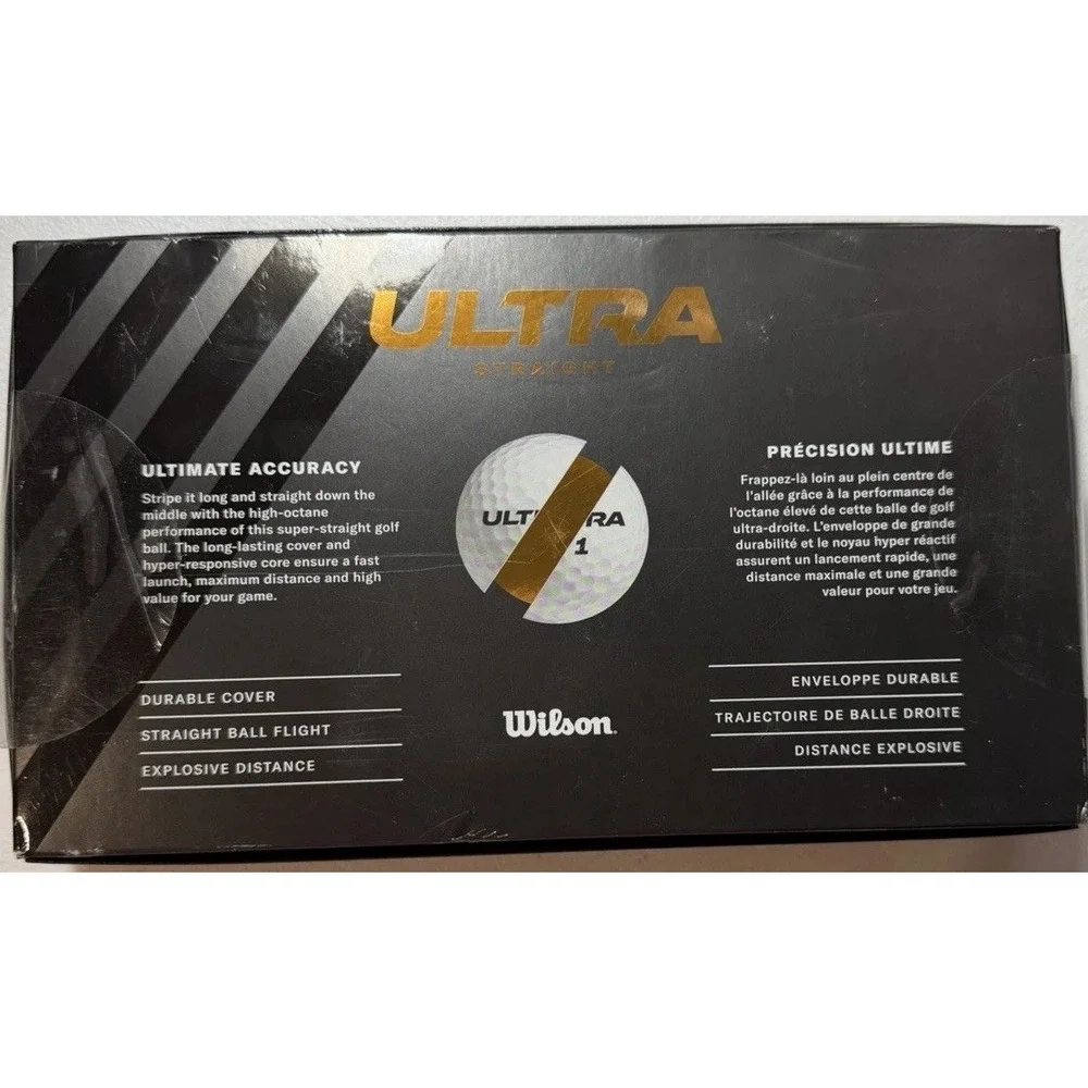 Wilson Golf Balls Ultra Straight White 15 Count Accuracy Explosive Distance